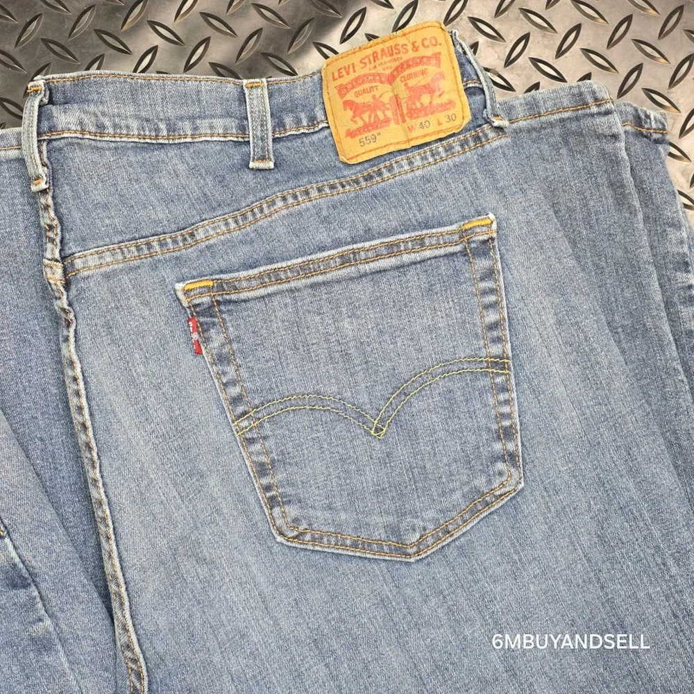 Levi's 559‎ Relaxed Straight Jeans 40x30 Medium Wash Lot of 2